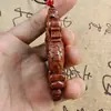 Colgante de Doble Cara Hueco Tallado de Madera de Águila Voladora Jugando con Cuentas Colgante para Hombre Estilo Chino Pieza de Mano de Artesanía Cultural y Artística
