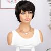 Peluca europea y americana femenina africana de pelo corto tocado negro guapo cabeza BoBo fibra química seda de alta temperatura fabricantes de pelucas en stock