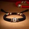 Pulsera Benmingfo Nudo Diamante Zodiaco Plata Cuerda de Mano para Hombres y Mujeres Cuentas Haoyun Cuerda Roja Benmingnian para Hombres y Mujeres