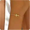 Pulsera Cruzada Estilo Amazon para Mujer, Cadena Retorcida Cubana Ajustable para Muñeca, Joyería para Dama de Honor