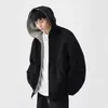Sudadera con capucha y doble cremallera de peso pesado americano para hombre, Otoño Invierno, Piqué, Atractiva, Chaqueta Casual, Espesa, Bloque de Color, Cárdigan de Pareja