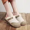 Zapatos de Tela Bai Zhenhe Primavera/Verano Old Beijing, Zapatos de Lona Cómodos sin Cordones, Zapatos Casuales Bordados para Estudiantes, Pantuflas, Estilo Campestre