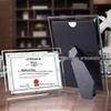 Cartão de autorização de cristal criativo revendedor personalizado certificado de honra medalha de impressão placa de folha de ouro foto personalizada