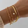 Comércio Exterior Transfronteiriço Terno Joias Pulseira Personalizada Nova Liga Combinação Pulseira Conjunto de Seis Peças Venda Quente