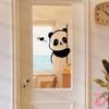 Lindas pegatinas laterales de panda puertas de vidrio y ventanas esquina escaparate tienda de ropa cafetería té con leche pegatinas de pintura decorativa