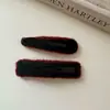 Presilha de Cabelo de Lã de Alta Qualidade Estilo Coreano, Grampo de Cabelo Elegante de Lã Vinho para Mulheres, Presilha Bb da Moda, Presilha para Franja, Presilha de Cabelo