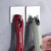 Gancho de aço inoxidável forte gancho adesivo sem perfuração gancho de toalha para banheiro doméstico gancho de roupas gancho de metal com capacidade de carga para cozinha atrás da porta