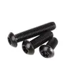 Acero Inoxidable 304 Negro Flor de Ciruelo Interior Antirrobo Tornillo Iso7380 Cabeza Redonda Tornillo de Cabeza Plana M4M5M6