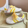 Moda Crianças Gravata Borboleta de Couro Sapatos de Prancha 2026 Primavera/Outono Novos Solado Macio Versátil Bebê Menina Sapatos Casuais Moda