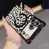 Estampado de Leopardo Brillo Succión Magnética Adecuado para Funda de Teléfono Móvil Iphone17 Borde Recto Cuatro Esquinas Anticaída Todo Incluido Apple 16 Anticaída Funda Suave