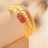 Pulsera de Cristal con Perlas de Cristal Natural Optimizada Pulsera Versátil de Nicho Joyería de Moda de Lujo Ligero Venta al por Mayor para Mujeres