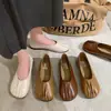 Mocasines de suela blanda para mujer, zapatos planos sin cordones poco profundos, 06 nuevos zapatos de otoño para mujer, zapatos planos sin cordones para mujeres embarazadas