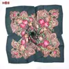 Moda nova Outono e Inverno estilo Ocidental estilo étnico famoso de Xinjiang lenço quadrado grande popular estampado floral de algodão e linho feminino
