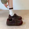 Zapatillas deportivas retro alemanas de entrenamiento de suela gruesa para aumentar la altura, versátiles, de suela blanda, casuales, nuevo otoño 2026, para mujeres menudas.