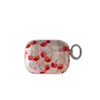 Funda Protectora Transparente Roja Cereza para AirPods 4ª Generación Adecuada para Auriculares Bluetooth Apple AirPods Pro3