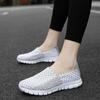 Sapatos de tecido elástico respirável para tamanhos grandes, tecidos à mão, sapatos de camada única femininos, sapatos casuais planos, sapatos casuais para viagem, sapatos femininos, moda