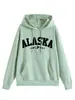Amazon eBay loja independente casual confortável versátil feminina ALASKA montanha moletom com capuz solto para exportação