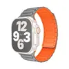 Adequado para Pulseira Apple Watch Apple iWatch 1-9/Se Geração Workwear S10 Silicone Magnético Cor Contrastante Pulseira