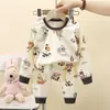 Nuevo conjunto de ropa de casa para niños, 100% algodón, ropa de otoño para niños y niñas, conjunto de ropa interior, pijamas para niños al por mayor