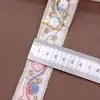 Galón colorido bordado estilo étnico de 3.2 cm de ancho, moda DIY para ropa, accesorios hechos a mano para ropa infantil, en stock