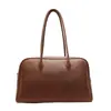 Bolsa Versátil de Grande Capacidade, Estilo Minimalista Neutro, Bolsa Tote para o Dia a Dia, Bolsa de Ombro de Mão, Bolsa Estilo Bowling de Aparência Sofisticada