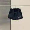 ESSENCIAIS DE VERÃO Shorts Estampados com Floco High Street Casual Soltos com Cordão Bermuda Shorts Marca Tendência Jovem Masculino