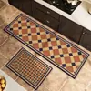 Tapete de Piso de Cozinha Lama de Diatomáceas Absorvente de Água e Óleo Tapete para Pés Secagem Rápida e Resistente a Manchas Tapete Retro Antiderrapante Tapete de Borracha Cortável