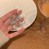 Novos Brincos de Pérola com Diamantes Brilhantes e Laço para Mulheres, Estilo Vintage, Brincos Pendentes com Pino de Prata 925, Tendência 2022
