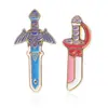 Periféricos de Animación Europea y Americana La Leyenda de Zelda Breath of the Wild Link Broche Insignia de Metal Pin Bidimensional
