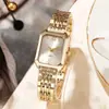 Novo Relógio Quadrado Simples Versátil Feminino Moda Leve Luxo Pulseira de Aço Relógio a Quartzo Exquisito Estilo Ins Relógio Feminino Exquisito