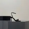 Sandalias de Tacón Alto de Satén con Lazo de Verano 2023 Femeninas Sexy con Pedrería y Letras Tacón de Aguja Punta Abierta Rosa