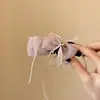 Pinza de Plátano con Lazo de Malla para Niñas, Pinza Vertical de Lujo de Alta Gama, Pasador Dulce Antideslizante para Cola de Caballo, para la Parte Posterior de la Cabeza