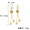 Pendientes de Doble Felicidad Retro Estilo Chino, Ganchos de Oreja de Fortuna Doble Felicidad, Pendientes Largos Elegantes con Borlas, Accesorios para Orejas, Una Pieza al por Mayor