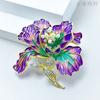 Broche Peônia Esmaltado Flor de Florescimento Broche Flor de Pérola Luxo Leve de Alta Qualidade Acessórios Pin de Alta Qualidade Acessórios de Vestuário