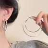 Pendientes de Plata de Ley S925 de Gama Alta Versátiles Exquisitos Moda Temperamento Hipoalergénicos Fabricante Venta al por Mayor Pendientes de Puesto de Mercado Nocturno
