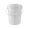 Barril de Plástico de Grado Alimenticio con Tapa de Rosca para Salsa y Ghee, Barril Redondo, Barril Blanco Espesado de 9 Litros, Barril de Embalaje, 10L, 15L