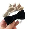 Flequillo de Lazo Peine Inverso para Niñas, Clip Superior Estilo Coreano y Japonés, Pinza de Borde Retro de Palacio de Gama Alta, Peine Herramienta de Peinado