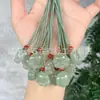 Colgante de Paz de Aventurina Natural en Color Agua Clara, Candado Nube de Aventurina, Gota de Agua, Flor de Peonía, Colgante de Jade Mariposa