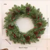 Guirlanda de Natal Transfronteiriça Pendurada na Porta Decorações de Natal Guirlanda Artificial Guirlanda de Veludo Janela de Casa Decoração de Feriado