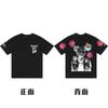 En stock Vlone High Street Big V Mariposa Letra Calavera Esqueleto Limitado Big V Colección Casual Camiseta de Manga Corta para Hombres y Mujeres