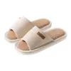 Chinelos de Linho para Quatro Estações para Uso Interno, Novos Antiderrapantes, Absorventes de Suor, Silenciosos, de Tecido de Algodão e Linho, para Convidados, Primavera e Verão