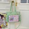 Bolso bandolera transparente de estilo japonés ins de alta apariencia, fresco y dulce, de colores caramelo, para niñas, ligero y elegante