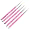 Pincéis para Manicure, Pacote com 5 Canetas de Traço Fino, Canetas de Linha Ultrafina, Caneta de Traço para Flores Pintadas, Ferramentas de Manicure