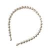 Faixa de Cabeça Versátil com Pérolas de 6mm e 8mm, Elegante Acessório de Cabelo de Pérola Falsa para Noivas, Faixa de Cabeça de Arame Atacado, Não Pressiona a Cabeça