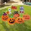 Letrero de Halloween para jardín transfronterizo, letrero decorativo de fantasma y calabaza para césped de jardín exterior, fiesta de Halloween