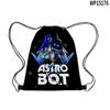 Nuevo producto 3D: Robot espacial Astro Bot, pantalones con bolsillo con solapa y cordón ajustable, mochila escolar portátil de gran capacidad con cordón ajustable, impermeable.