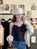 Camisola de Encaje Patchwork con Cuello en V para Mujer, Nuevo Estilo de Verano, Pura y Sexy, Corte Ajustado, Top Base Favorecedor