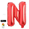 16 pulgadas Grande Rojo Perforado Imitación Hermoso Alfanumérico A~Z 0-9 Habitación de Boda Decoración de Cumpleaños Arreglo Globos