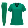 A Lazada Tailândia exporta uniformes de scrub elásticos, vestuário médico, uniformes de scrub odontológicos, uniformes de enfermagem e uniformes para médicos de ambulatório.