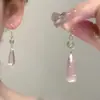 Pendientes Largos con Borla de Flor de Zirconia con un Toque de Lujo Ligero y de Alta Gama, Pendientes de Artesanía Pesada Estilo Bosque, Modernos y de Diseño Único